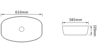 Раковина накладная SantiLine SL-1096 60см белый